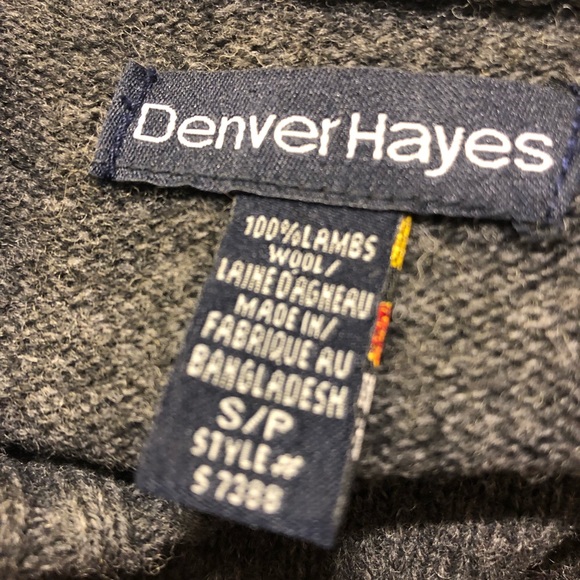 Denver Hayes 100% Lambs Wool V neck Sweater Men’s Small - Picture 6 of 7